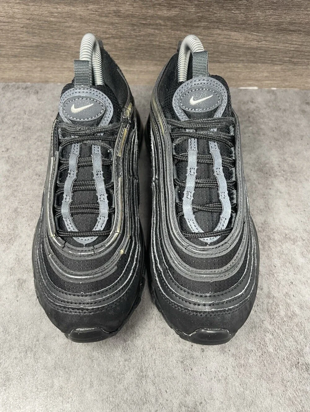 Nike Air Max 97 Black Sneakers Kids Size 4.5Y GS Athletic Running Trainer